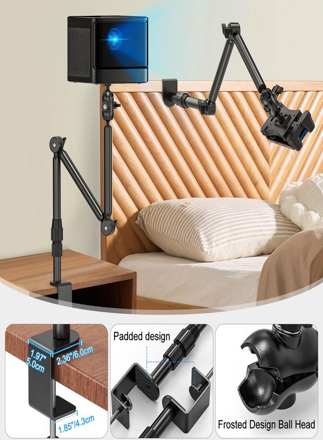 JUBOR Overhead Camera Mount for Desk, 30.9" Webcam Stand with 1/4" Screws, 360° Adjustable Tabletop C-Clamp Stand for DSLR, Webcam, Digital Cameras, Mini Projector,Microphone - Image 4