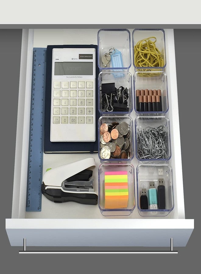 BAREPEPE 3x3x2 Inch Unbreakable Plastic 3-Piece Drawer Organizer Trays (Clear) - Image 4