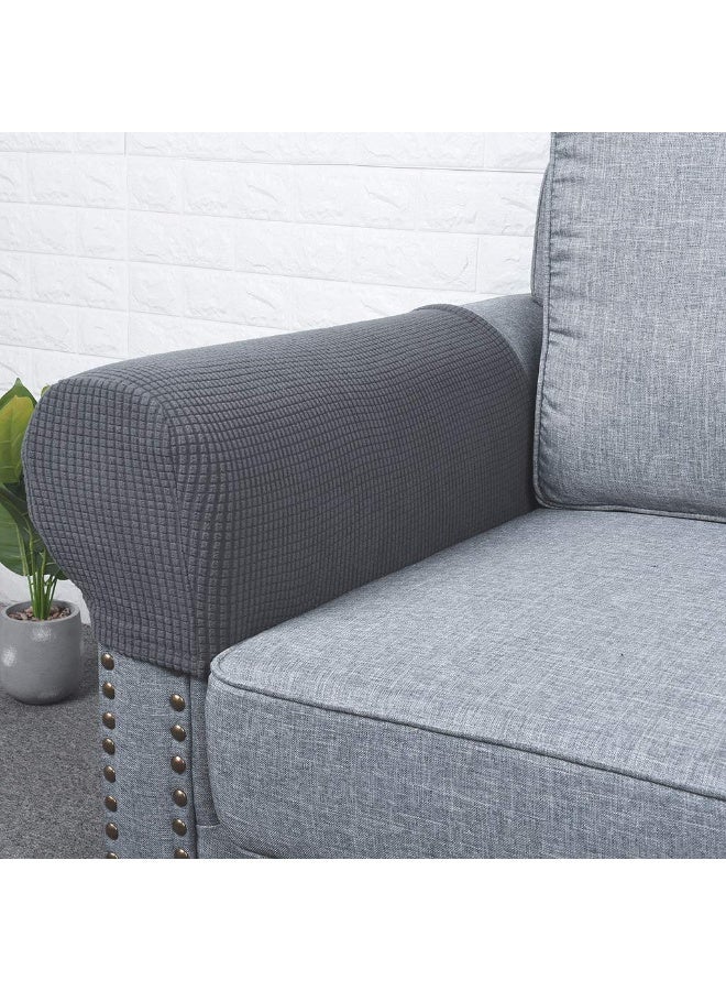 1 زوج من أغطية أذرع الأريكة واقيات أذرع الأريكة المرنة أغطية أذرع الكرسي القابلة للإزالة - Image 4