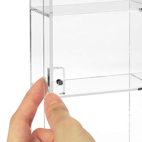 Ikee Design Premium Acrylic Display Case, Clear Wall Mounted or Desktop 12 Compartments Display Cabinet Shelves Stand for Collectibles, Small Pop Figures,Gemstone or Jewelry, 10.7 W x 2 D x 10 H in - Image 5