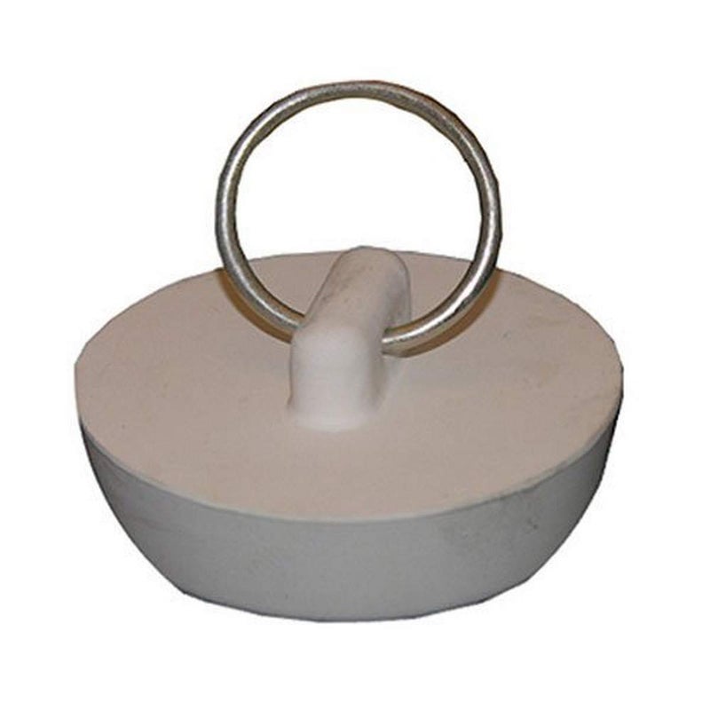 LASCO 023217 White Rubber Hollow Stopper for 2Inch Drain Openings
