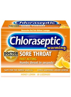 Chloraseptic Chloraseptic Honey and Lemon Sore Throat Lozenges 18's 