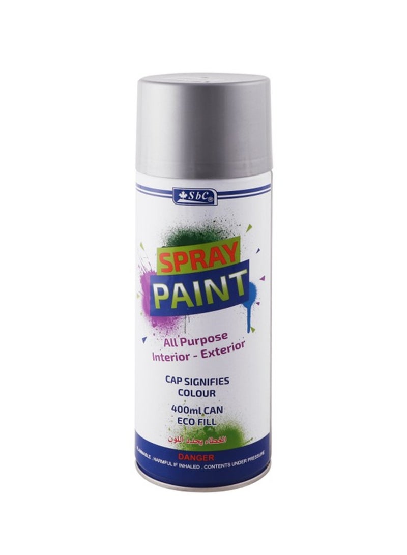 SBC All Purpose Spray Paint 400ml Content Silver - Image 1