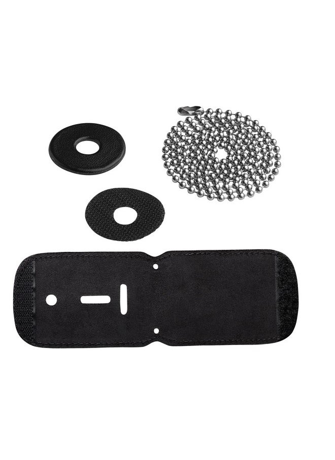 Perfect Fit Shield Wallets - Police Badge Holder With Neck Chain For Police Badge And Id, Universal Rectangle Badge Shield And Id Necklace, Black Leather - Image 1