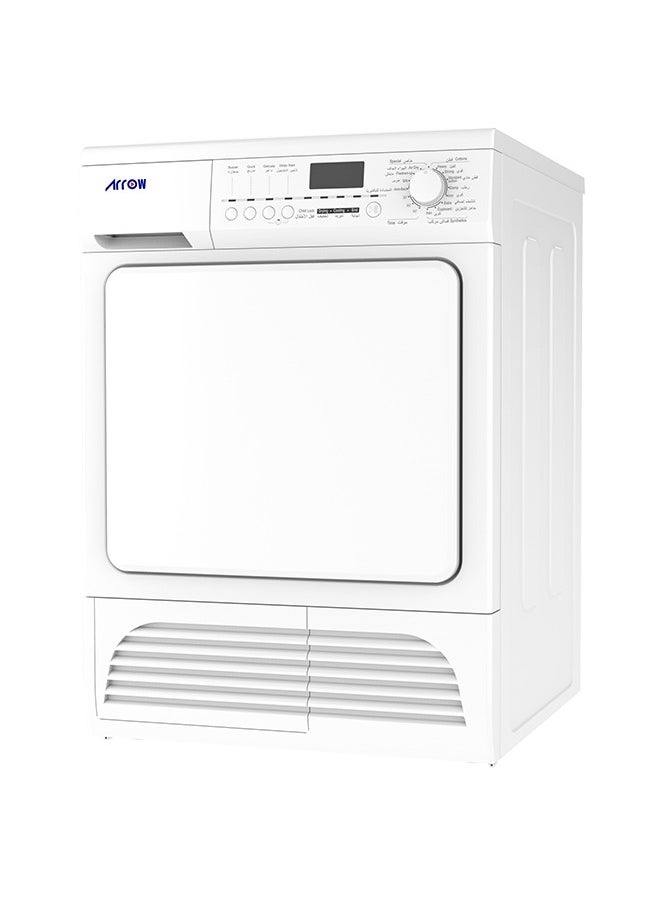 Arrow - 8Kg Clothes Dryer, Energy Efficiency E, 15 Programs + 5 Buttons, LED Display, 2500W Rated Power, 2200W Heater Power, 150° Door Open Angle, Anti-Crease Function | Model Name: RO-08GDC - Image 1