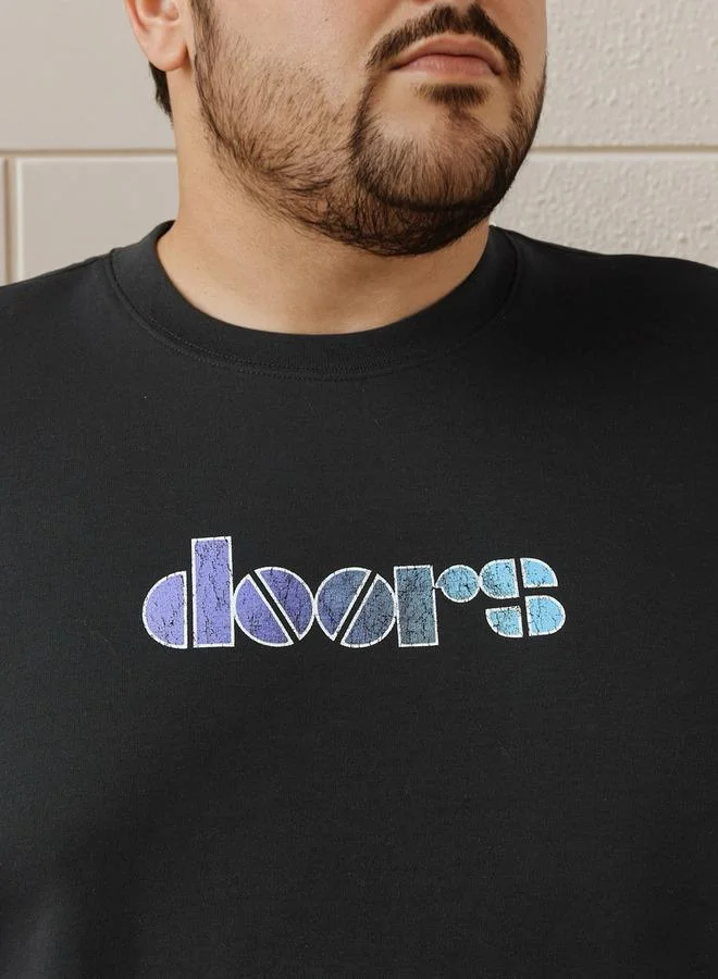 Maxim Plus Size The Doors Graphic Print T-shirt