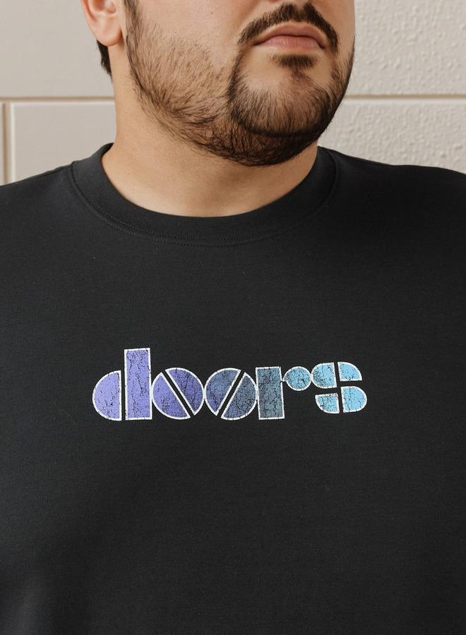 ماكسيم تيشيرت بطبعة جرافيك ذا دورز مقاس كبير - Image 4
