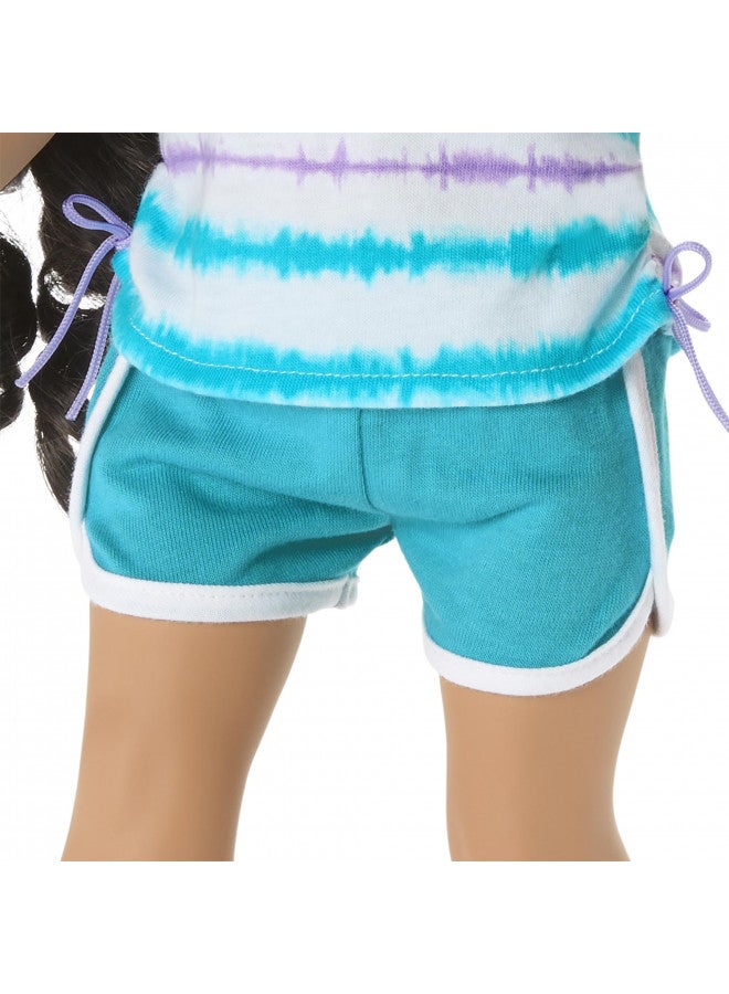 American Girl دمية أمريكان جيرل ترولي مي بطول 18 بوصة زي يوم المدرسة مع سترة كاردigan، تي شيرت، وزوج من الأحذية الرياضية، للأعمار 6 سنوات فما فوق - Image 4