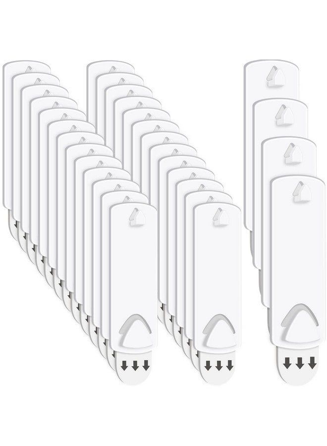 جيتك مجموعة أدوات تعليق الصور بدون أظافر ولا تترك أثرًا، شماعة فنية لاصقة للحمام والمطبخ وباب المنزل باللون الأبيض (20 قطعة) - Image 1