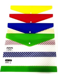 A4 Colored Transparent Snap File Pack of 4