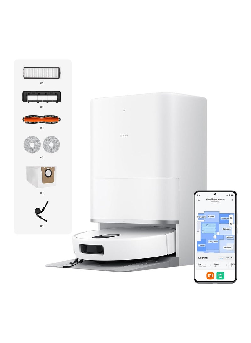 Xiaomi Robot Vacuum 5 Pro – Reactive AI Camera Obstacle Avoidance, Lifting LDS for Low Spaces, Powerful 20000Pa Suction, Anti-Tangle, All-in-One Station (X20 Max Upgraded) 55 W OV21GL white - Image 1