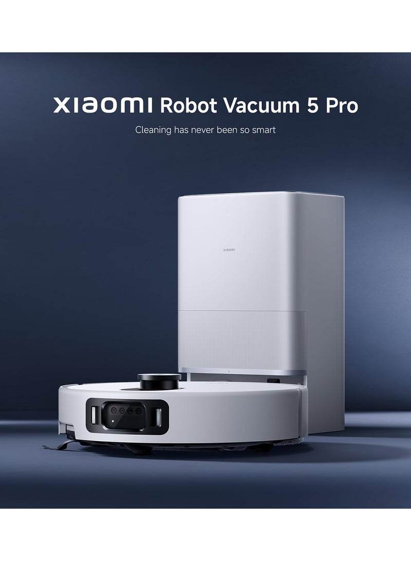 Xiaomi Robot Vacuum 5 Pro – Reactive AI Camera Obstacle Avoidance, Lifting LDS for Low Spaces, Powerful 20000Pa Suction, Anti-Tangle, All-in-One Station (X20 Max Upgraded) 55 W OV21GL white - Image 3