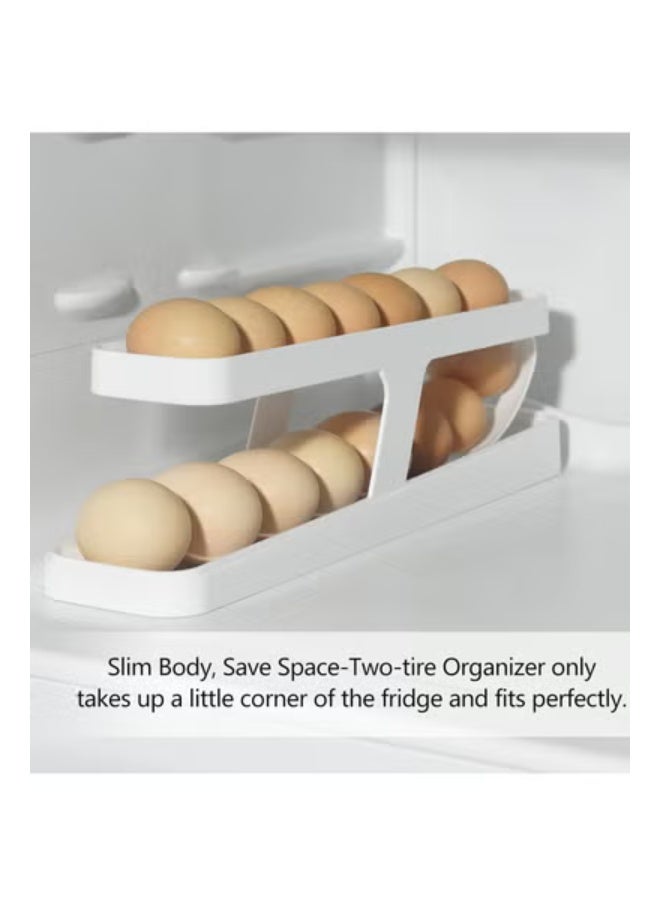 رونق "منظم بيض عملي ذو طبقتين بتصميم موفر للمساحة للثلاجة والمطبخ، يحافظ على البيض طازجًا ومنظمًا وسهل الوصول إليه، مثالي للمنزل العصري."_ منظم بيض ـ حامل بيض ـ مستلزمات منزلية و أدوات المطبخ - Image 5