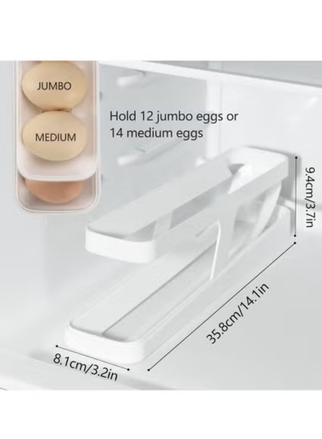 رونق "منظم بيض عملي ذو طبقتين بتصميم موفر للمساحة للثلاجة والمطبخ، يحافظ على البيض طازجًا ومنظمًا وسهل الوصول إليه، مثالي للمنزل العصري."_ منظم بيض ـ حامل بيض ـ مستلزمات منزلية و أدوات المطبخ - Image 2