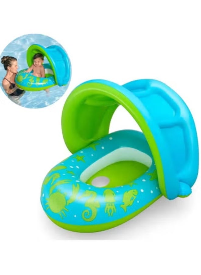 ممز بلانيت عوامة أطفال بتصميم قارب مميز مزودة بظل للحماية من أشعة الشمس – توفر تجربة سباحة ممتعة وآمنة للأطفال في المسبح أو البحر – مصنوعة من خامات متينة وآمنة على بشرة الطفل – تساعد على تعزيز الثقة في الماء وتشجع الأطفال على الاستمتاع باللعب المائي – مناسبة للرضع والأطفال الصغار أثناء العطلات والنشاطات الصيفية – عوامة أطفال – عوامة للبيبي – ألعاب مائية – عوامة سباحة – مستلزمات سباحة – هدية صيفية مثالية للأطفال. - Image 1