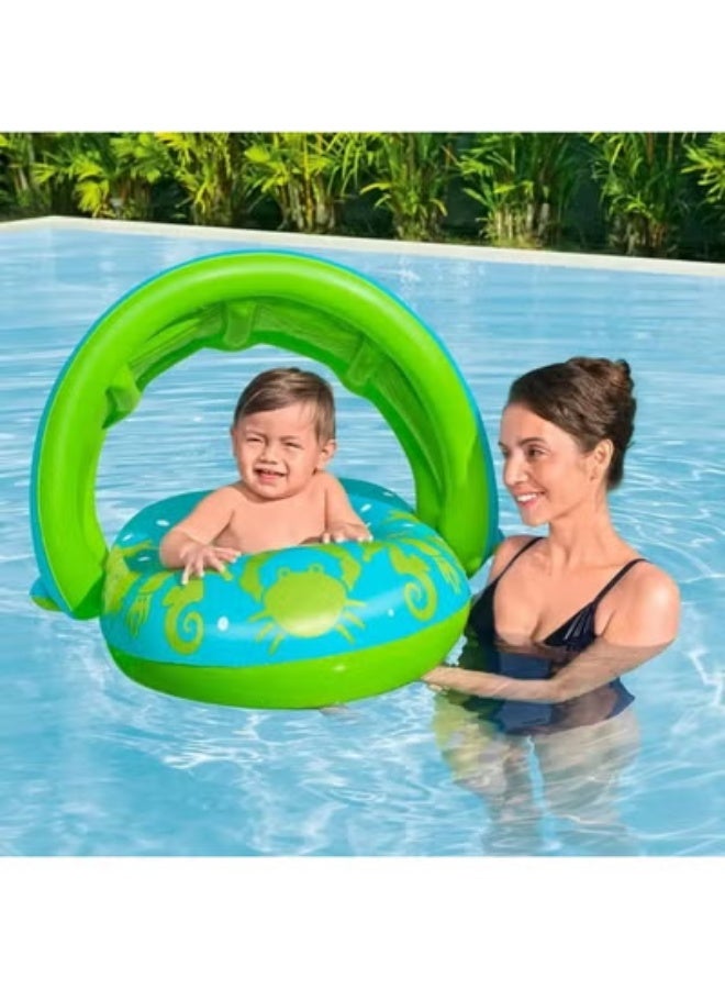 ممز بلانيت عوامة أطفال بتصميم قارب مميز مزودة بظل للحماية من أشعة الشمس – توفر تجربة سباحة ممتعة وآمنة للأطفال في المسبح أو البحر – مصنوعة من خامات متينة وآمنة على بشرة الطفل – تساعد على تعزيز الثقة في الماء وتشجع الأطفال على الاستمتاع باللعب المائي – مناسبة للرضع والأطفال الصغار أثناء العطلات والنشاطات الصيفية – عوامة أطفال – عوامة للبيبي – ألعاب مائية – عوامة سباحة – مستلزمات سباحة – هدية صيفية مثالية للأطفال. - Image 4