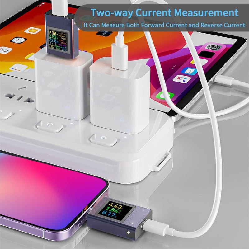 Voltage Current Power Meter Usb C Tester With Pd3 1 Fast Charging Protocols For Laptop Tablet Smartphone Power Bank - Image 5