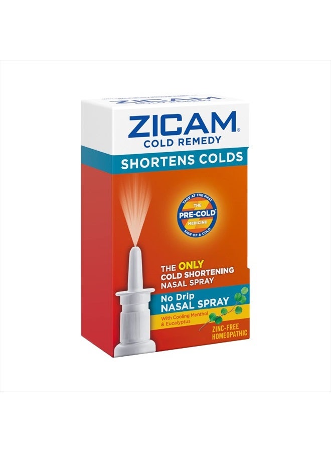 Zicam رذاذ أنف لعلاج البرد بدون تسرب مع المنثول المبرد والأوكالبتوس، هوميوباتي، خالي من الزنك، دواء قبل البرد، يقلل من مدة البرد، 0.5 أونصة - Image 3