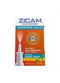 ZICAM Cold Remedy No-Drip Nasal Spray with Cooling Menthol & Eucalyptus, Homeopathic, Zinc-Free, Pre-Cold Medicine, Shortens Cold Duration, 0.5 Ounce  - Image 1