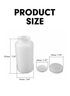 King Mariot 1000ml Lab Cylindrical Chemical Container 33oz, Reagent Polyethylene Bottle For Chemistry Biology School Laboratory  - Image 2