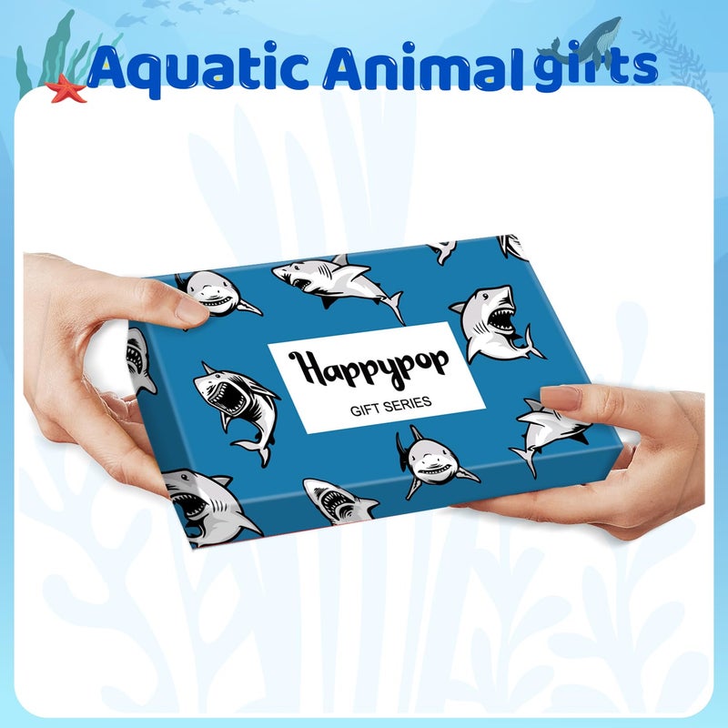 Zmart Funny Shark Gifts for Men - Crazy Shark Socks, Animal Socks Ocean Gifts 4 Pack - Image 3