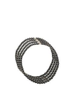 Black Magnetic Necklace, Health and Wellness Necklace, Black Obsidian Jewelry, Magnetic Health Charm, Fashionable Magnetic Jewelry, Energy Balance Necklace, Natural Black Gallstone 4 Pcs