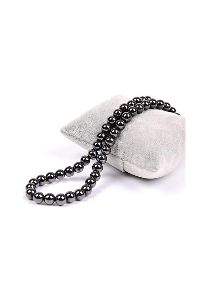 SYOSI - Black Magnetic Necklace, Health and Wellness Necklace, Black Obsidian Jewelry, Magnetic Health Charm, Fashionable Magnetic Jewelry, Energy Balance Necklace, Natural Black Gallstone 4 Pcs - Image 1