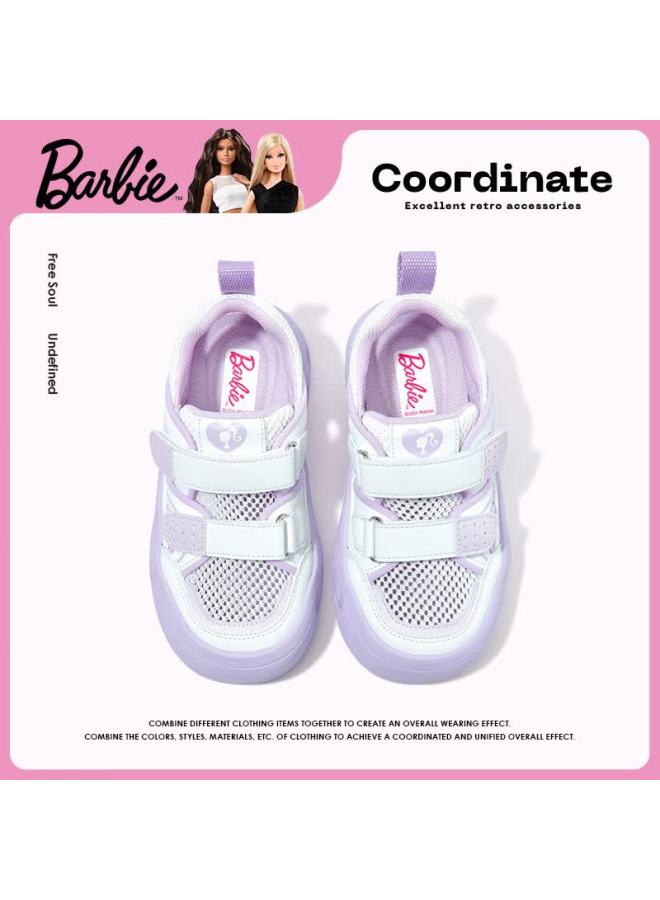 Barbie Kids Summer Sandals Girls Closed-toe Beach Sandals Mesh Frame Shoes Da6363 Light Purple Size 36 - Image 3