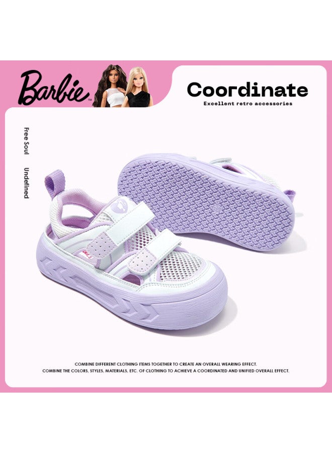 Barbie Kids Summer Sandals Girls Closed-toe Beach Sandals Mesh Frame Shoes Da6363 Light Purple Size 36 - Image 4