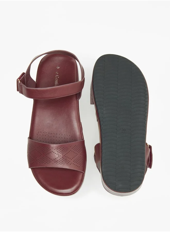 Le Confort Textured Floaters with Hook and Loop Closure