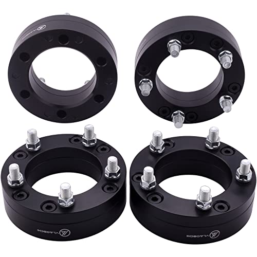 VLAOSCHI Black Forged 6x5.5 to 5x4.75 Wheel Adapters 2 Inch Compatible with Chevy GMC 6 Lug to 5 Lug Adapter for Tahoe Suburban Silverado Sierra 1500 (Adapt 5x120.65 Rim on 6x139.7 Vehicle)- Pack of 4 - Image 1
