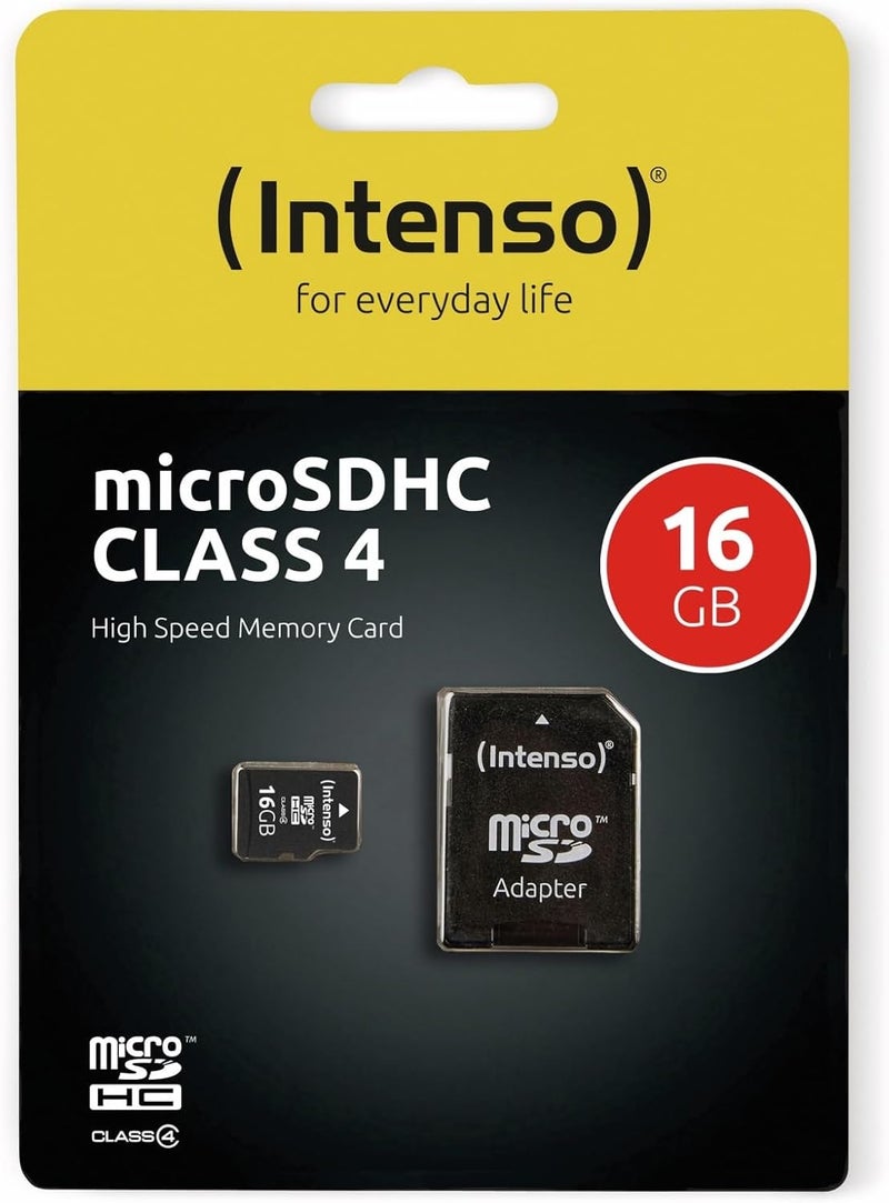 Intenso Microsdhc Memory Card, Class 4, 16 GB, Black - Image 2