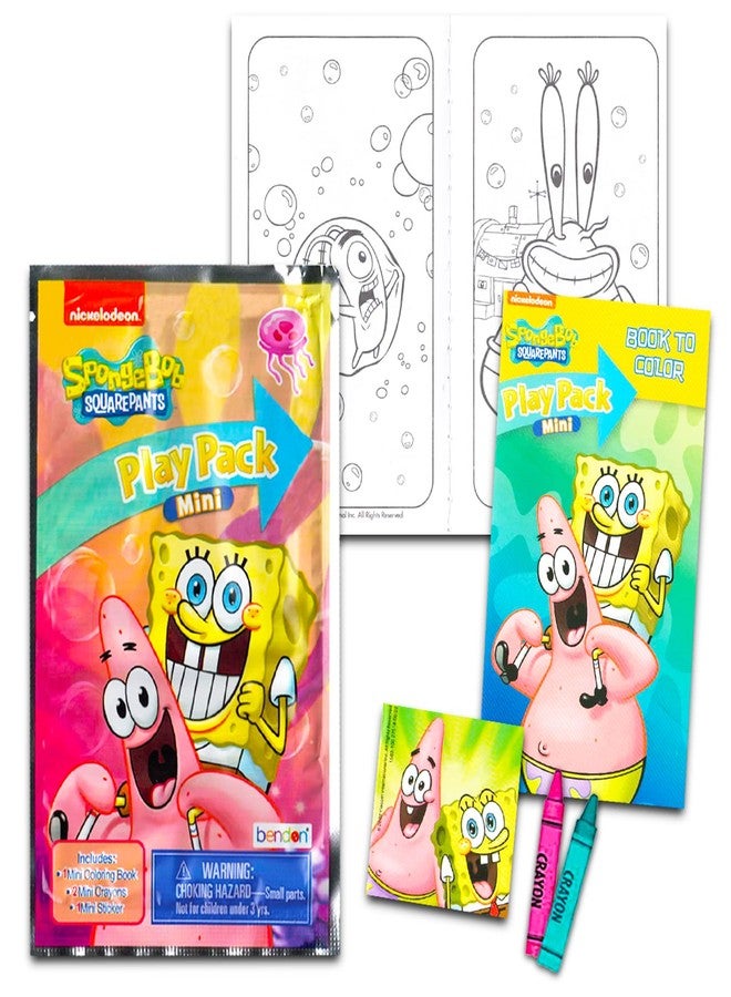 Viacom Spongebob Squarepants Mini Party Favors Set for Kids - Bundle with 24 Mini Spongebob Grab n Go Play Packs with Coloring Pages, Stickers and More (Spongebob Birthday Party Supplies) - Image 2