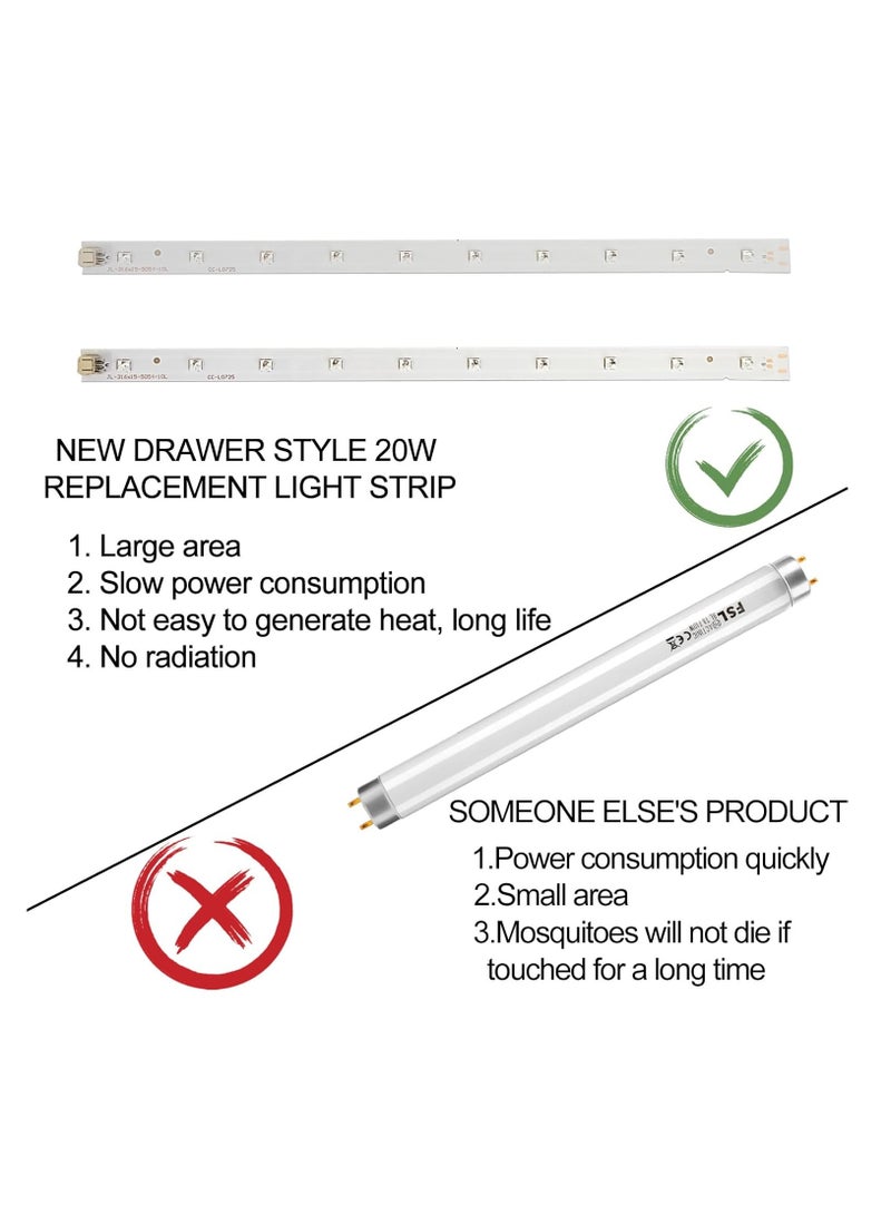 رايتشر شريط مصباح قاتل للبعوض بقوة 20 وات، مصباح قاتل للذباب، شريط مصباح قاتل للذباب مطابق خاص، شريط مصباح بديل لقتل الحشرات الطائرة - Image 4