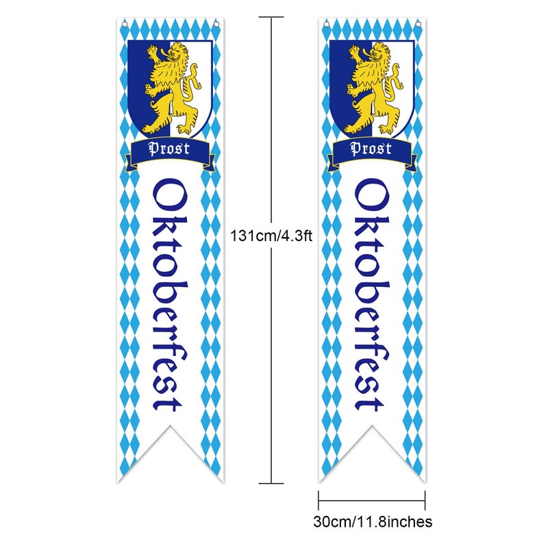 TUPARKA Oktoberfest Sign Banner Flag Oktoberfest Decorations Octoberfest Party Supplies Polyester Fabric Banner (set of 4) - Image 2
