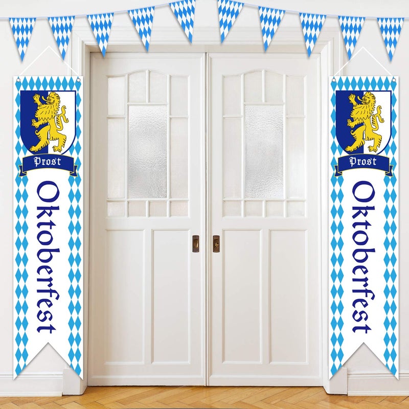 TUPARKA Oktoberfest Sign Banner Flag Oktoberfest Decorations Octoberfest Party Supplies Polyester Fabric Banner (set of 4) - Image 5