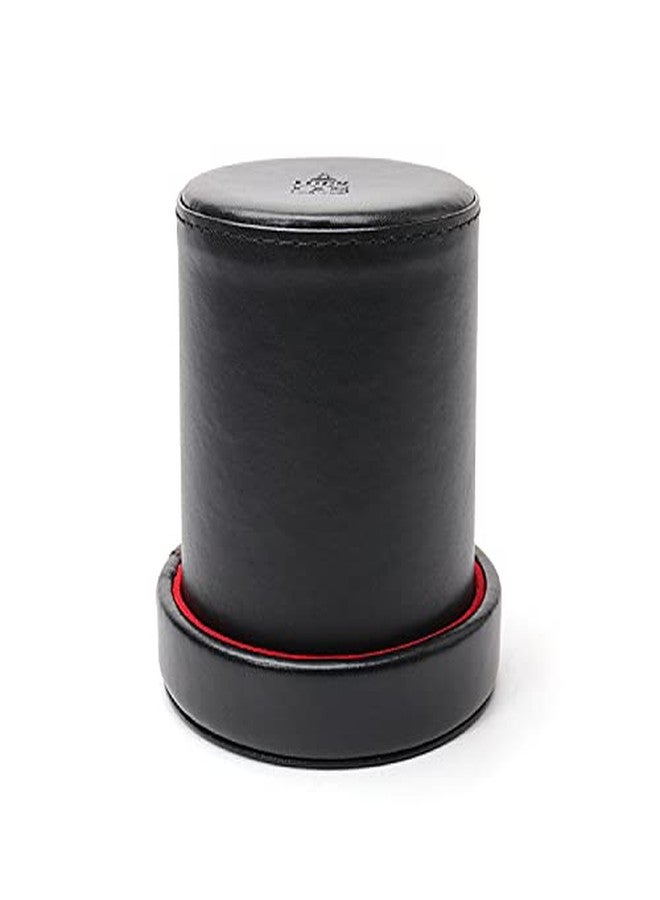 Luck Lab Black Leather Dice Cup with Lid Including 6 Matching Pearl Dice - Red Velvet Interior for Quiet Shaking - Use for Liars Dice Farkle Yahtzee Board Games - Image 5