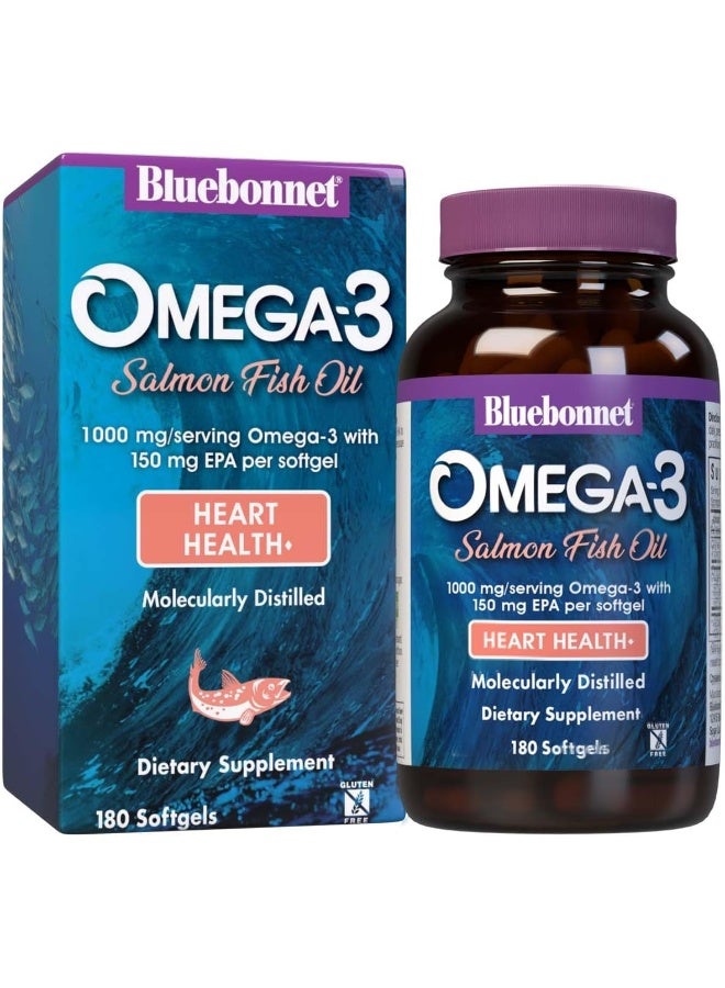 Bluebonnet Bluebonnet Nutrition Blue Bonnet Omega-3 Salmon Oil 1000 Mg Softgel Capsules  - Image 1