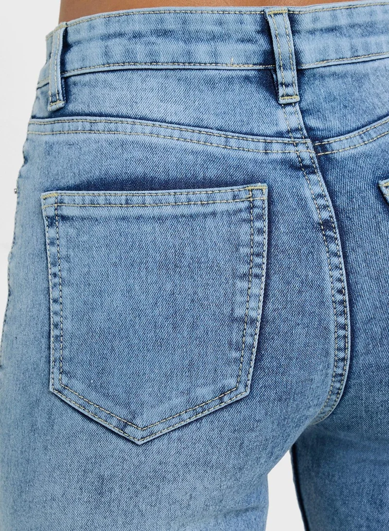 Ginger  Distressed Skinny Fit Jeans for Women | Best Price UAE