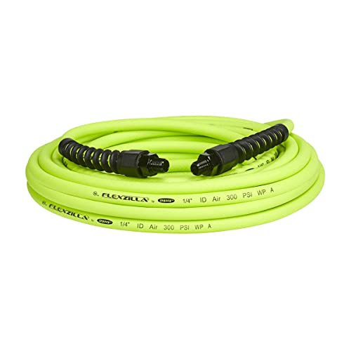 Flexzilla Pro Air Hose, 1/4 in. x 25 ft., Heavy Duty, Lightweight, Hybrid, ZillaGreen - HFZP1425YW2 - Image 1