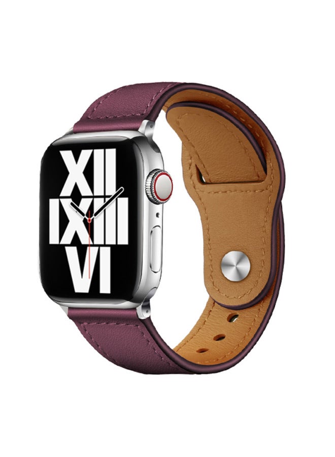 YLZ For Apple Watch Strap Iwatch543se Universal Business Single Nail Cowhide Apple Watch 6 Strap - Image 1