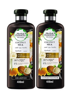 Herbal Essences Bio Renew Coconut Milk Shampoo 400ml with Conditioner 400ml  - Image 1