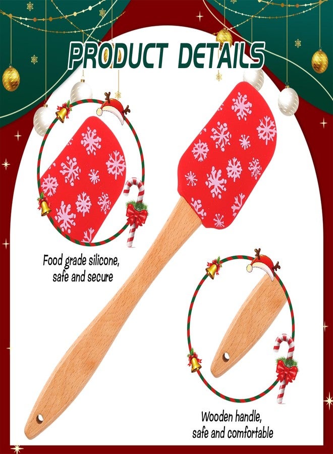 DANHMAO 4sets Christmas Mini Bake Gift Sets Includes Silicone Spatula, Whisk, Rolling Pin, Cellophane Bags and Ribbons, Xmas Baking Tools for Family Cooking Supplies Christmas Stocking Stuffers - Image 5