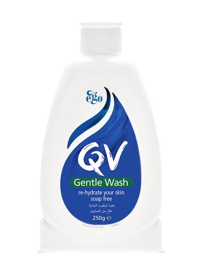 QV Gentle Wash Soap Free Cleanser (250ml) - for Dry & Sensitive Skin, Hydrating pH Balanced Face & Body Wash, Non Comedogenic Fragrance Free Dermatologist Recommended Daily Skincare