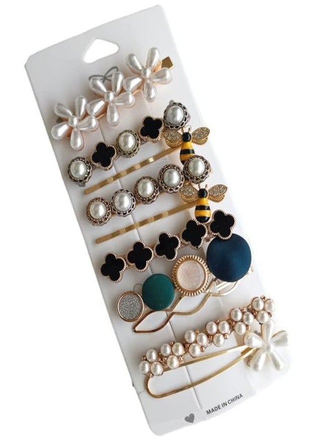 CHRONEX 10PCS Korean Style Pearl Metal Hair clips, Plastic Pearl Barrettes Hairpin for Women, Hair Clip, Tic Tac Clips, Hair Claw, Hair Extension, Synthentic Extension - Image 1