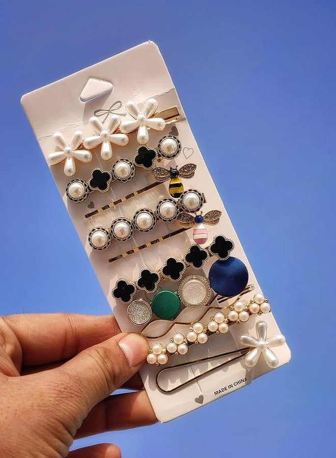 CHRONEX 10PCS Korean Style Pearl Metal Hair clips, Plastic Pearl Barrettes Hairpin for Women, Hair Clip, Tic Tac Clips, Hair Claw, Hair Extension, Synthentic Extension - Image 4