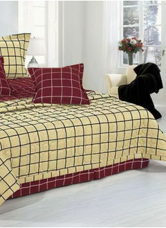 Hours 6 Pieces Comforter Set King Size 220 X 240 Cm Solid Color Reversible Bedding Set for All Seasons  - Image 3