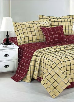Hours 6 Pieces Comforter Set King Size 220 X 240 Cm Solid Color Reversible Bedding Set for All Seasons  - Image 2