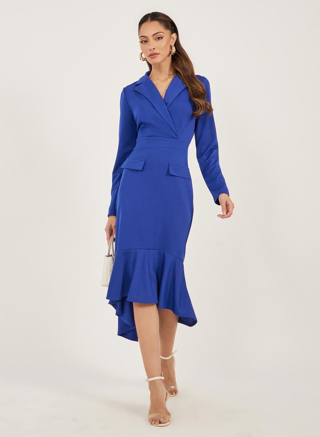 Styli Plain Long Sleeves Blazer Midi Dress  - Image 1