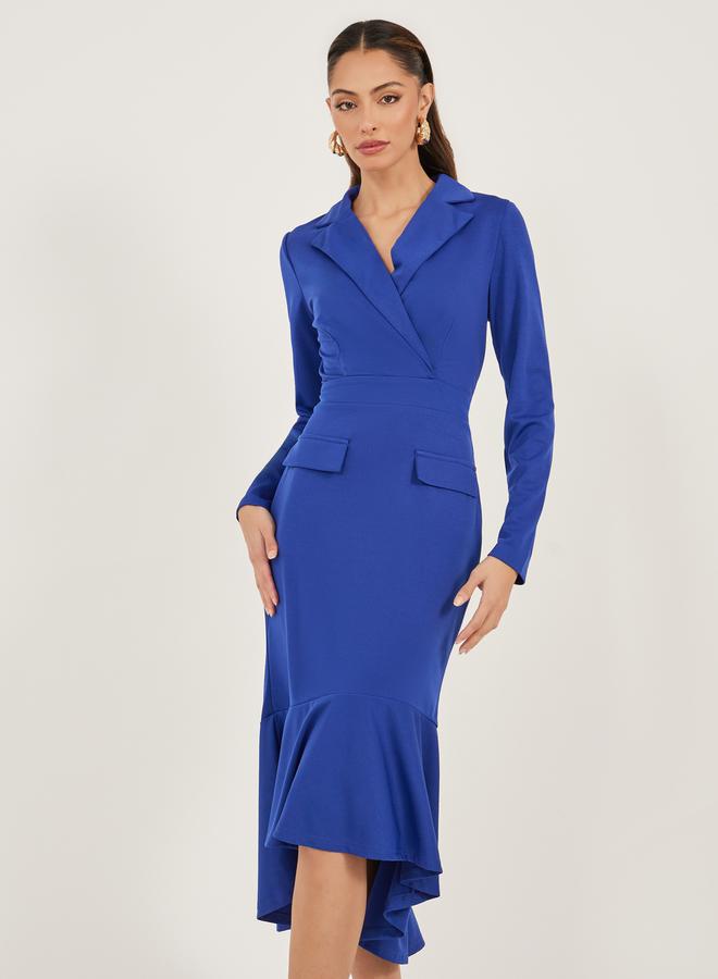 Styli Plain Long Sleeves Blazer Midi Dress  - Image 3